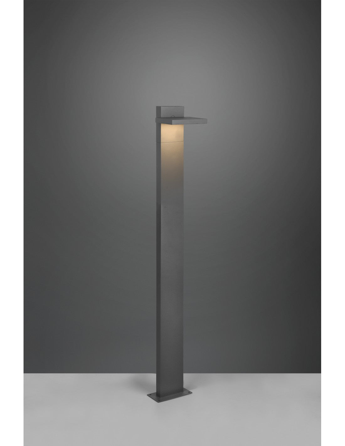 Iluminación exterior LED de poste alto de aluminio antracita IP54 Horton Trio
