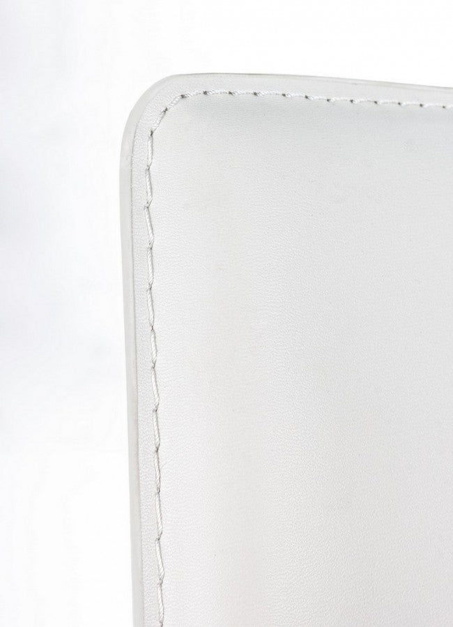 2x Taburete de diseño de ecopiel blanca