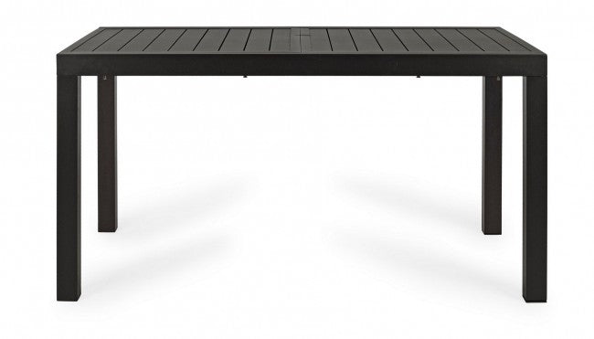 Mesa de exterior extensible en aluminio antracita 140-210x77x h75 cm
