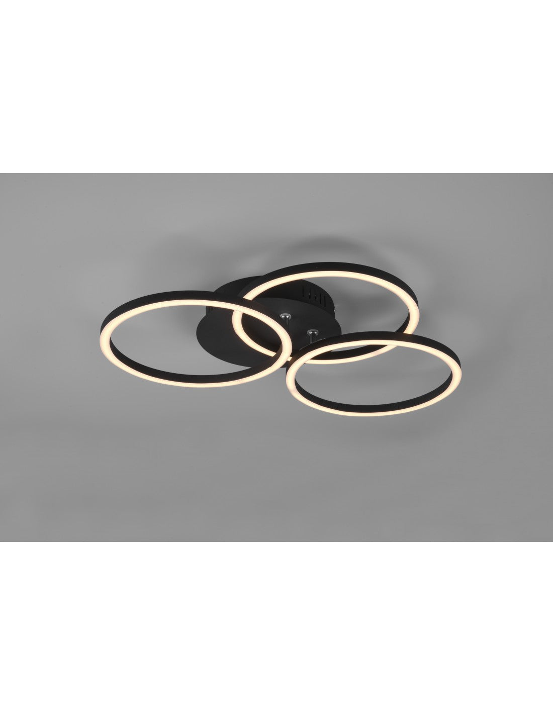 Lámpara de techo 3 círculos ajustables LED Dimmer Circle Black Trio Lighting