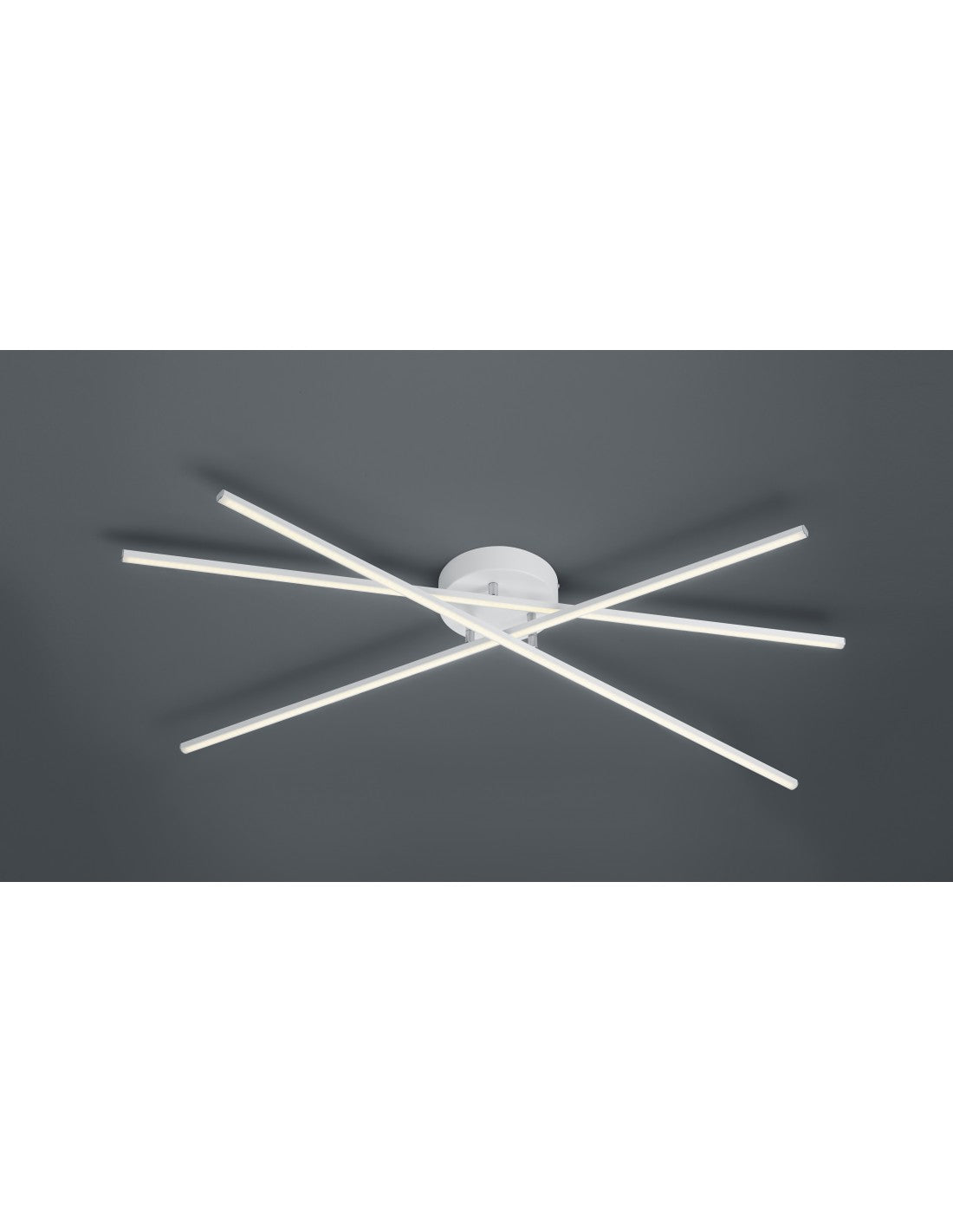 Lámpara de techo moderna Tiriac 3 varillas LED blancas L100 cm Trio Lighting