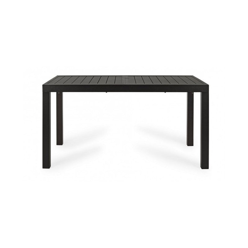 Mesa de exterior extensible en aluminio antracita 140-210x77x h75 cm