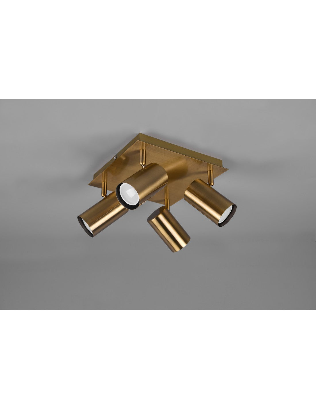 Marley Foco 4 Focos GU10 Latón Envejecido 24x24 cm Trio Lighting