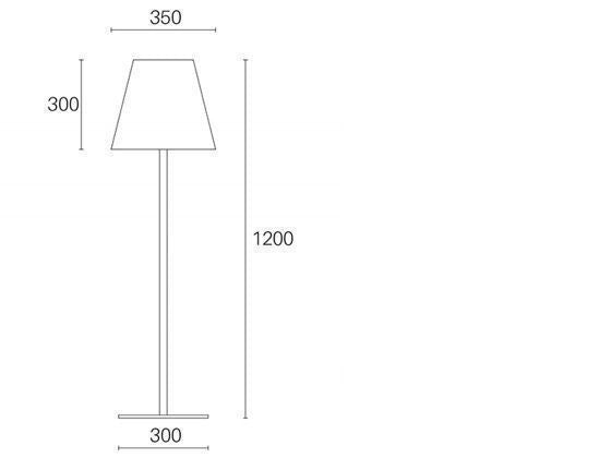 Lámpara de pie pequeña E27 aluminio línea lounge