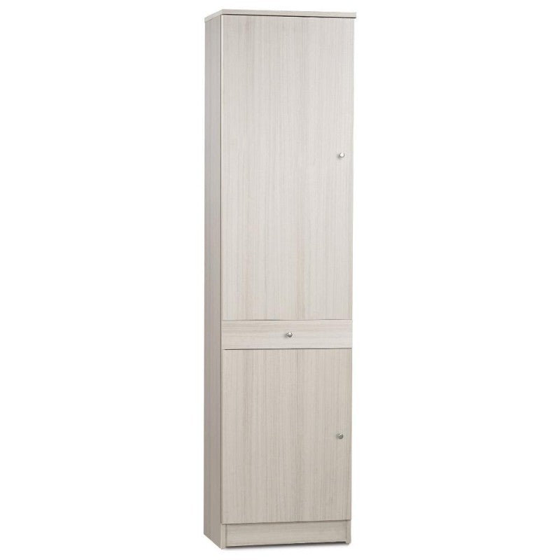 Armario multiusos dos puertas y un cajón Eucalipto 46x34x h183 cm