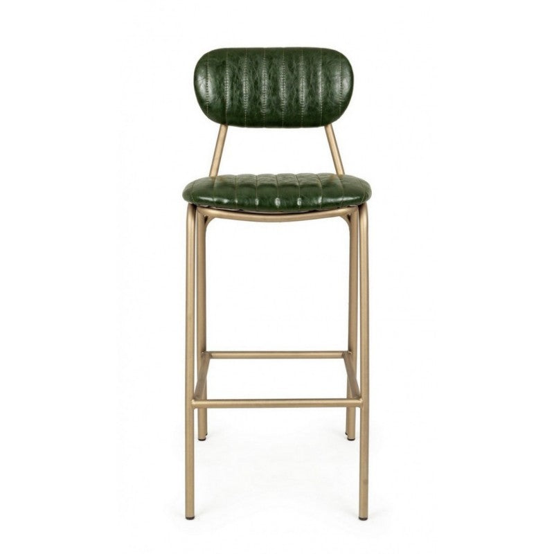 Taburete de bar Addy vintage verde oscuro 41x51x100h cm