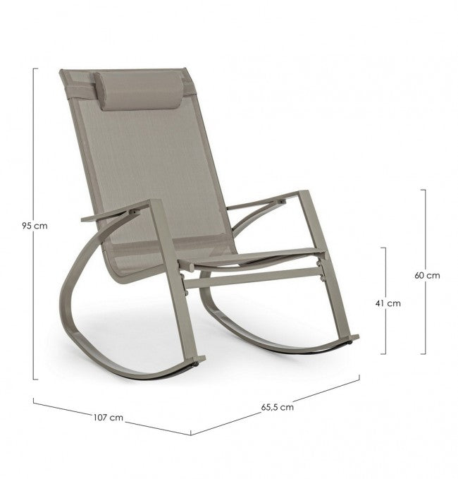 Sillón de jardín mecedora Bizzotto Tortora