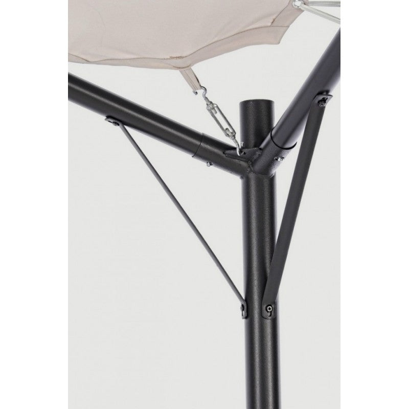 Cenador de jardín tipo cúpula gris antracita 3,5x3,5xh 260 cm