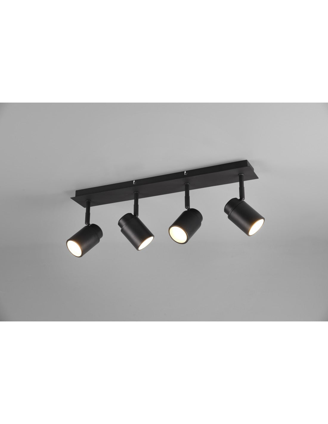 Barra Lineal 4 Focos Orientables Metal Negro Angelo Trio Lighting