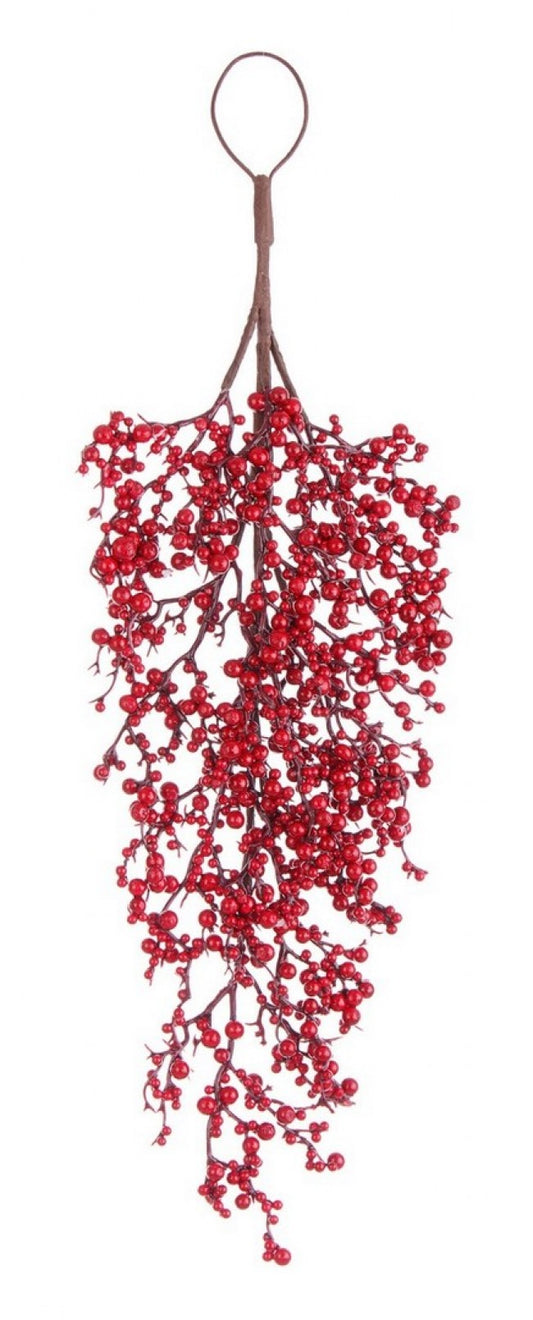 6x Decoración. Gota roja de bayas de Delia