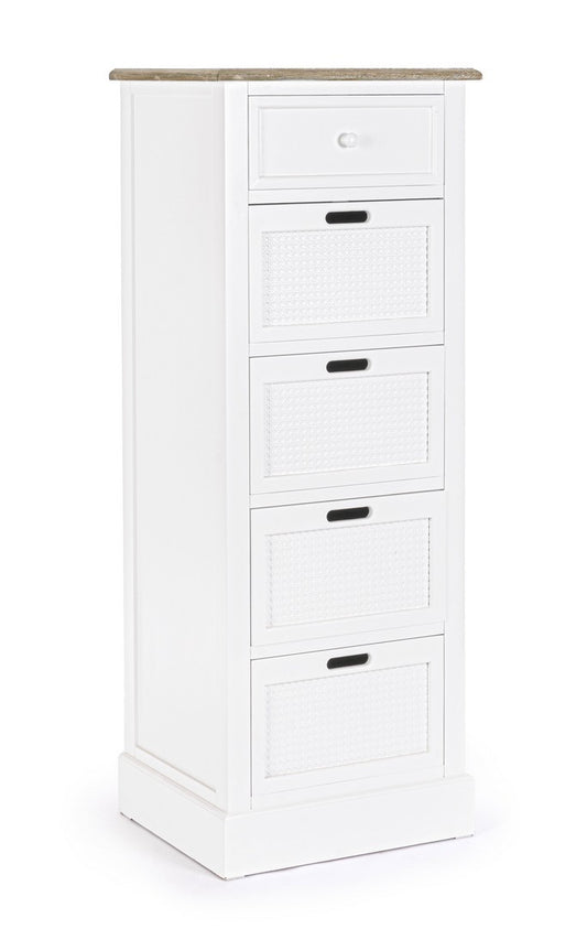 Cómoda Dorotea blanca de 4 cajones