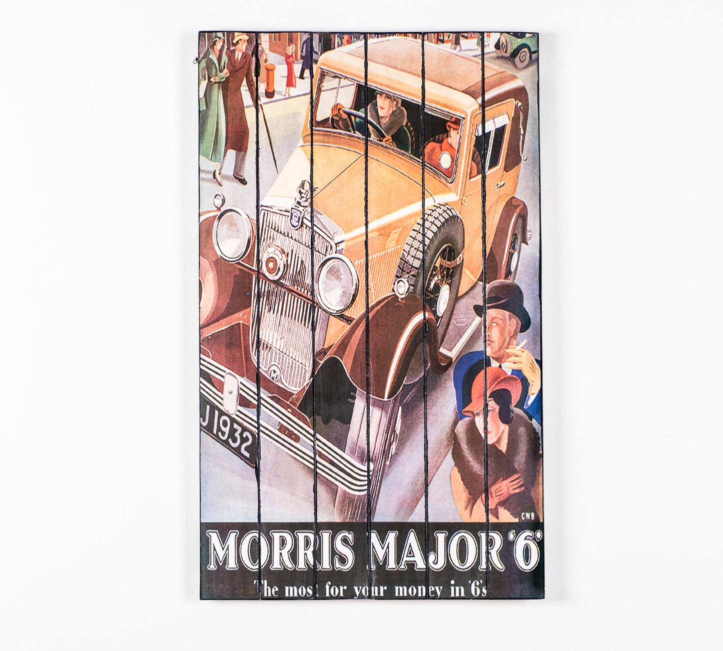 Impresión sobre madera con lienzo multicolor 60x100 cm