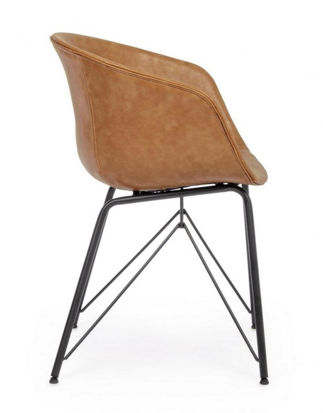 Silla Warhol vintage de cuero