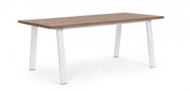 Mesa de jardín Oslo Blanco Natural 100x200 cm