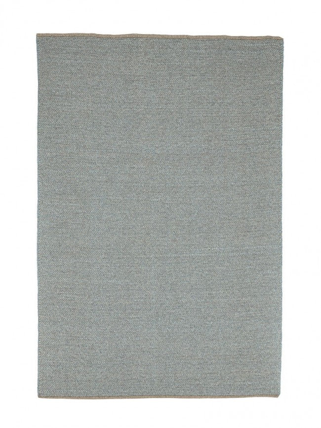 Alfombra de exterior azul en fibra sintética hecha a mano 170x240