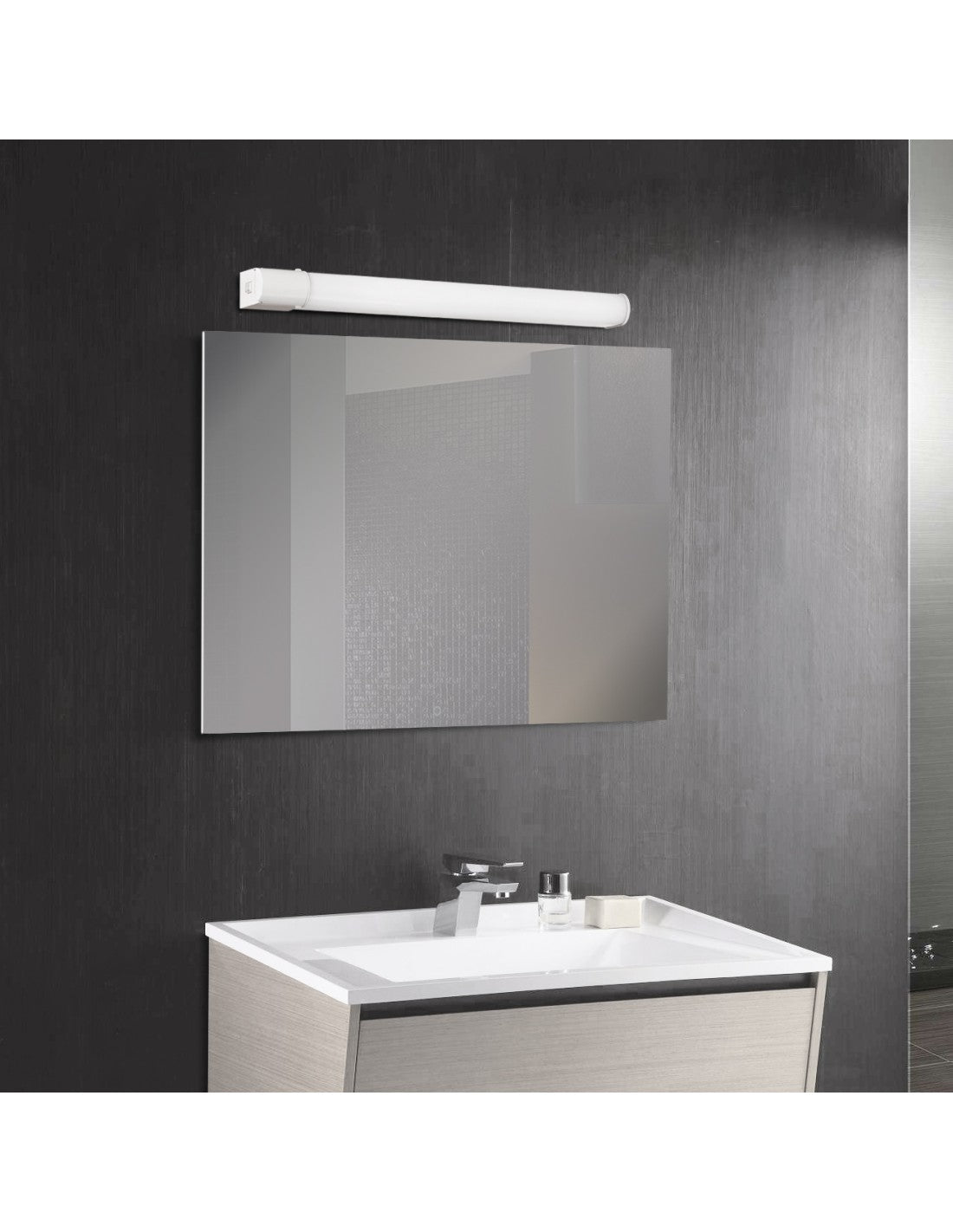 Espejo de Baño Led Aplique Rectangular Blanco Garona IP44 ACB