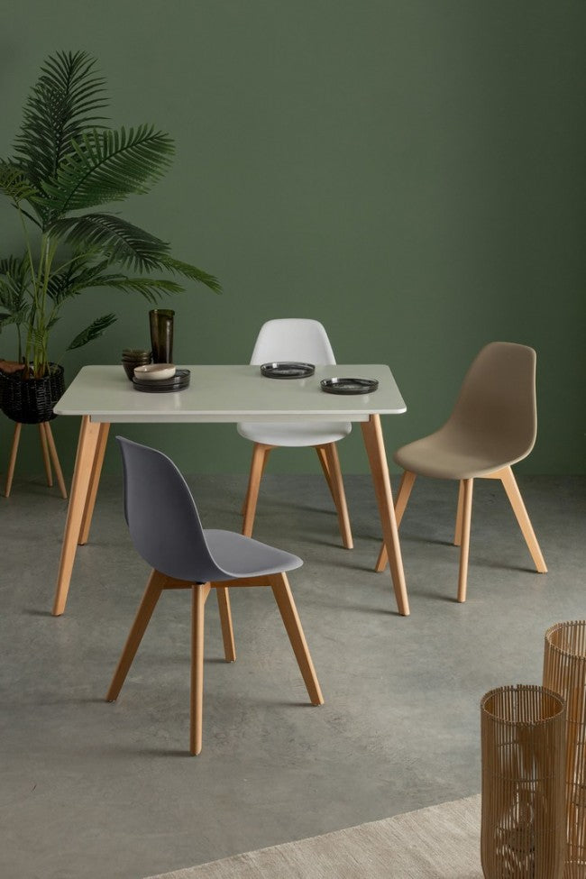 Mesa Michelangelo madera blanca 120 x 80 cm