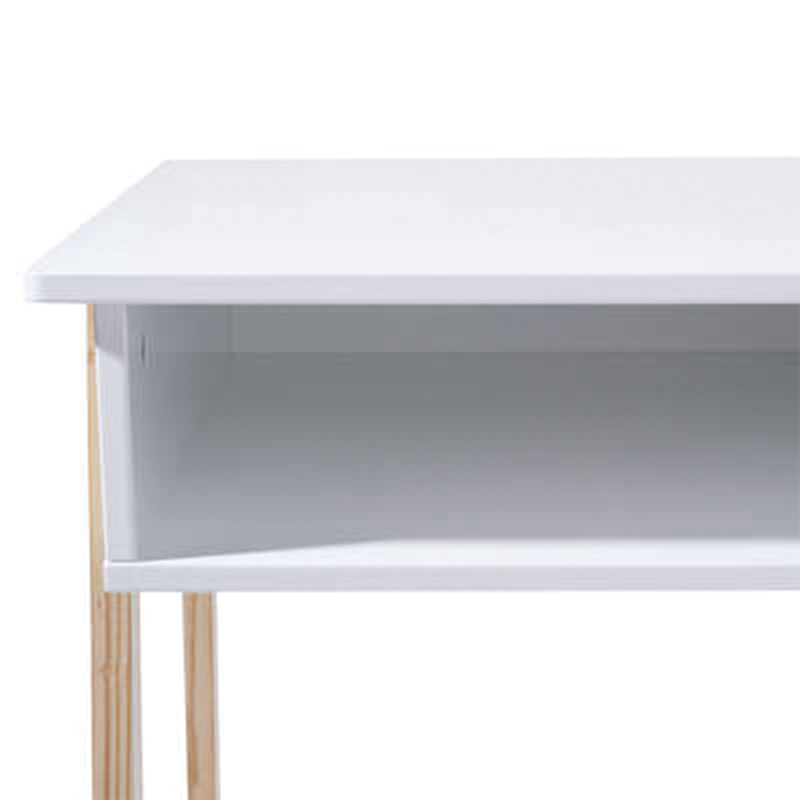 Mini escritorio de madera blanco L58 x P46,3 x H52 cm