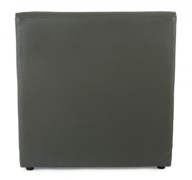 Sillón de madera con efecto cuero verde moderno estilo diseño