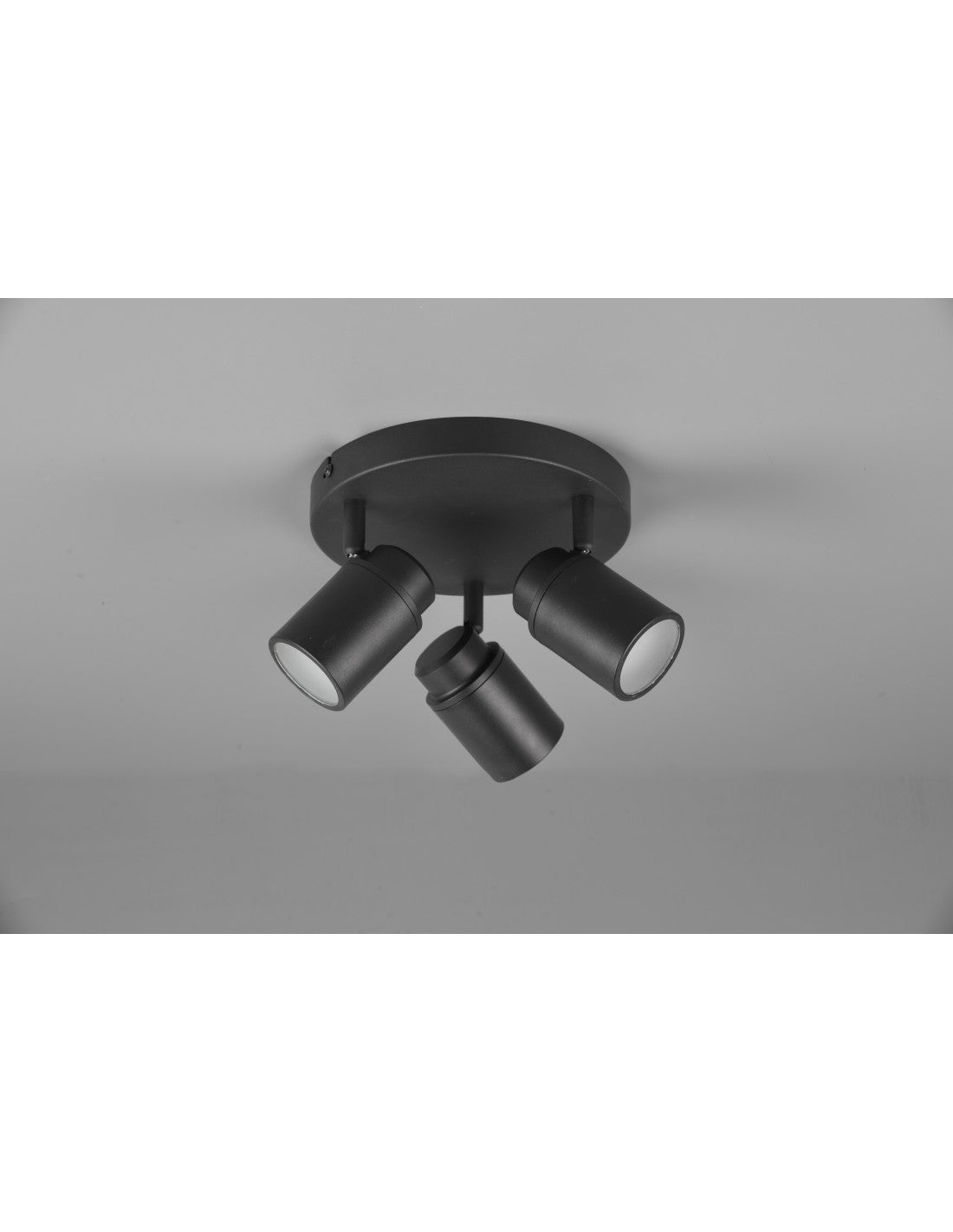 Foco Redondo 3 Focos Orientables Metal Negro Angelo Trio Lighting