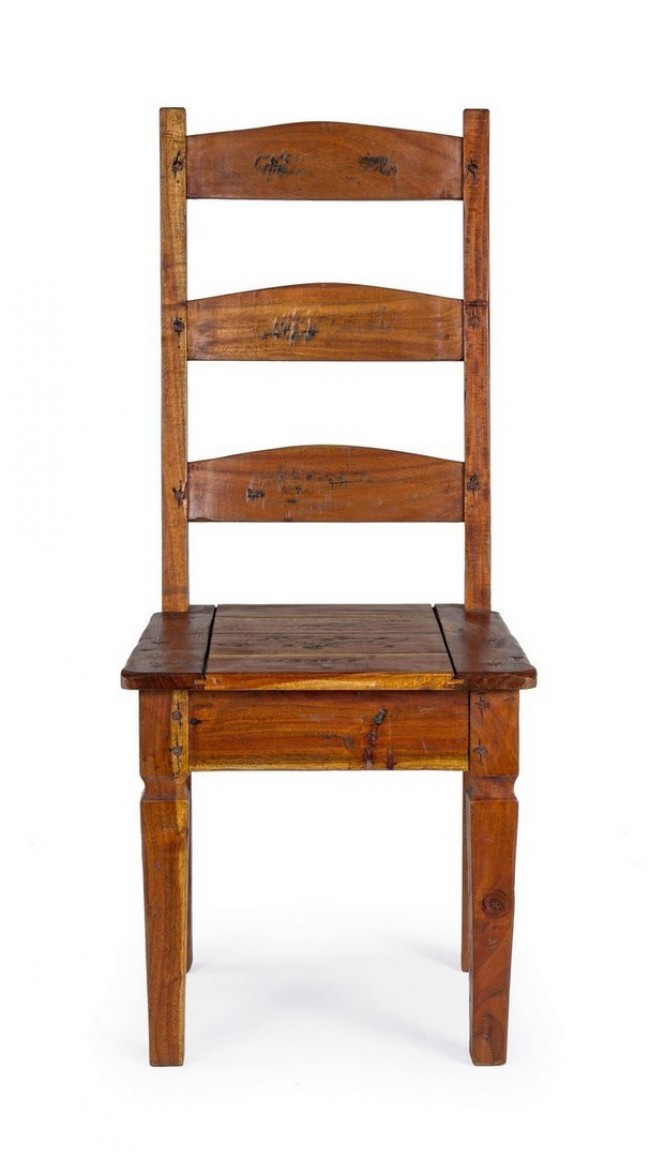 Silla Chateux de madera de acacia rústica envejecida
