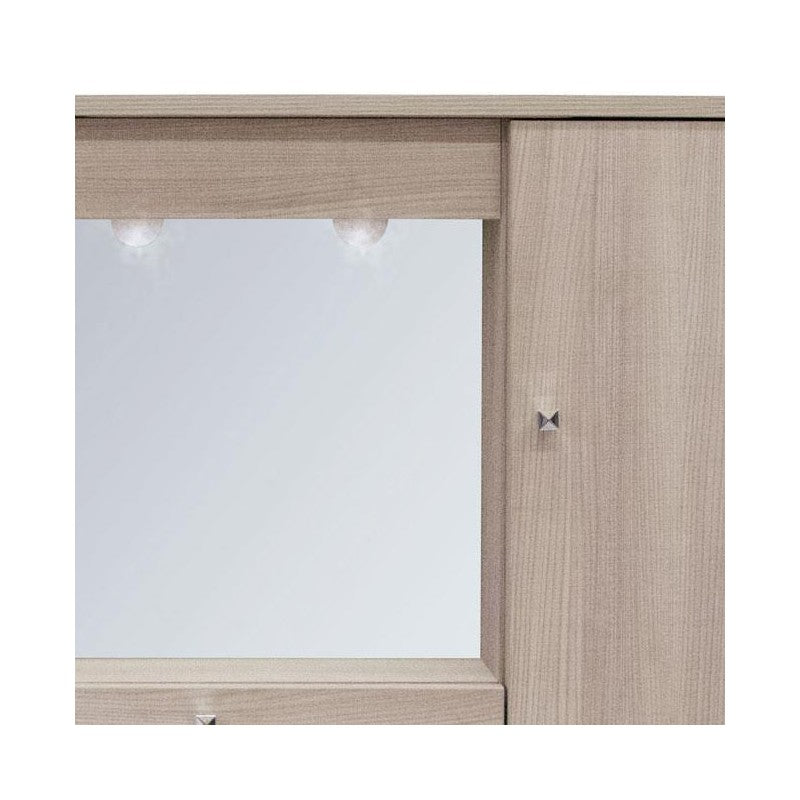 Mueble de baño moderno espejo 1 puerta con solapa olmo h.61x73x14