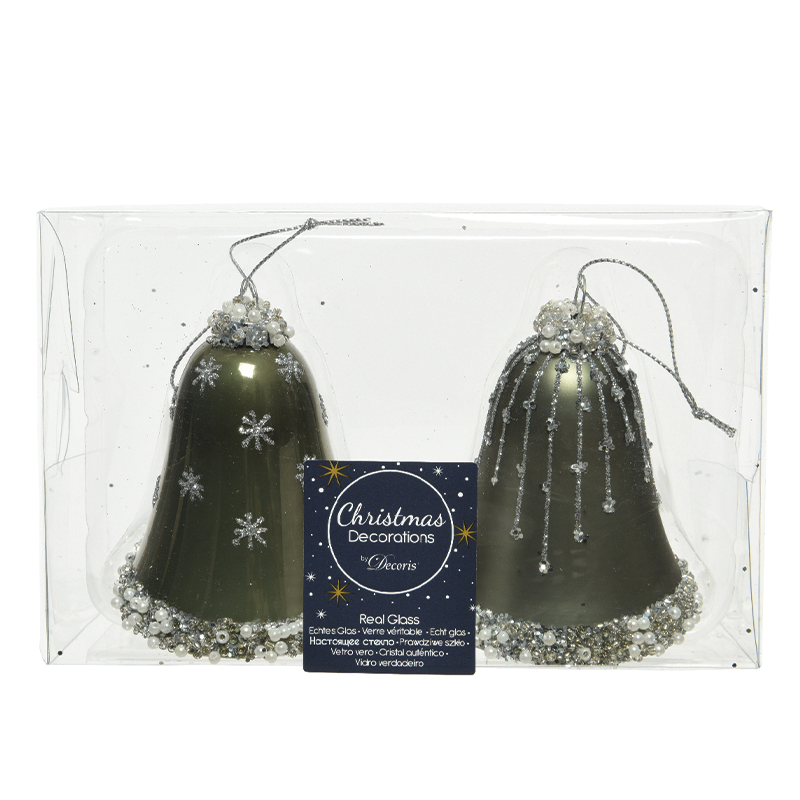 Colgante de campana de cristal Al. 8 x Ø 6,5 cm