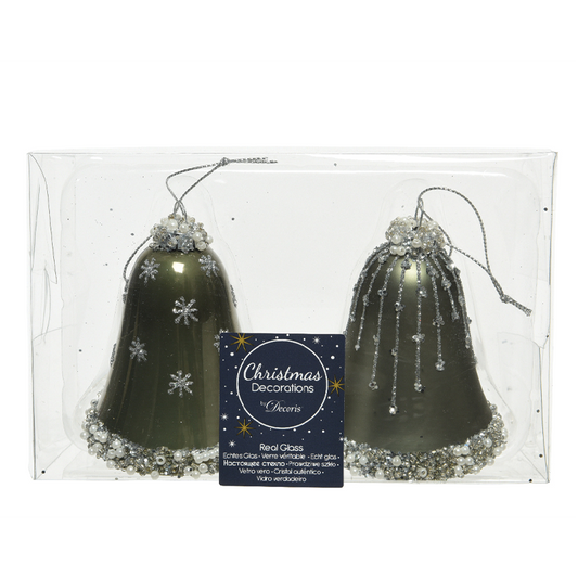 Colgante de campana de cristal Al. 8 x Ø 6,5 cm