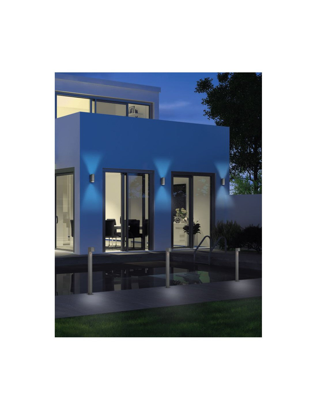 Palo Alto Garden 1xGU10 Roya Antracita IP44 Sensor de Movimiento Trio Iluminación