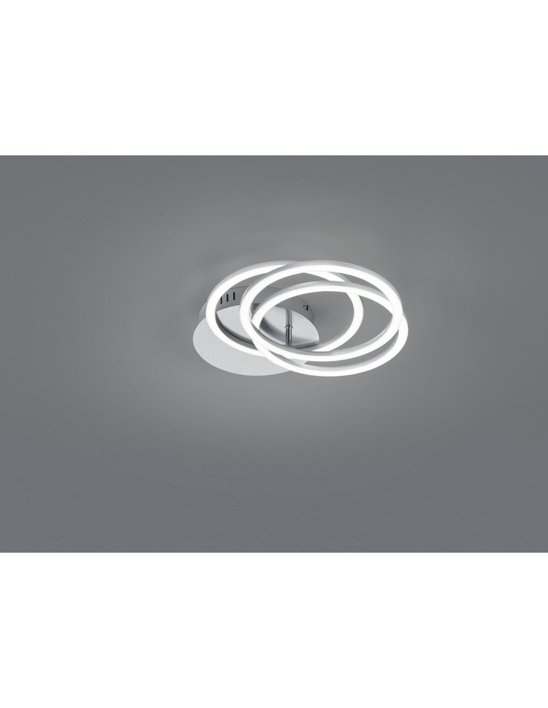 Lámpara de techo con 3 anillos ajustables LED Dimmer Circle Nichel Trio Lighting