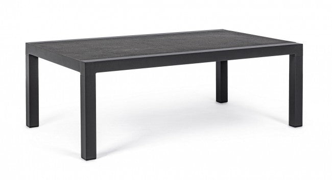 Mesa de centro Kledi de aluminio antracita 120x70x43h cm
