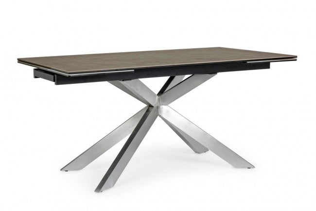 Mesa extensible Arzachel acero cerámico 160-240 x 90 cm