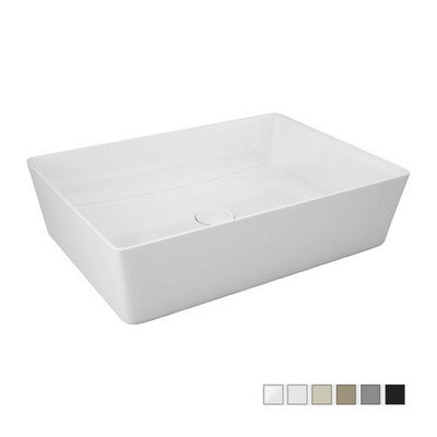 Lavabo sobre encimera con sensación rectangular