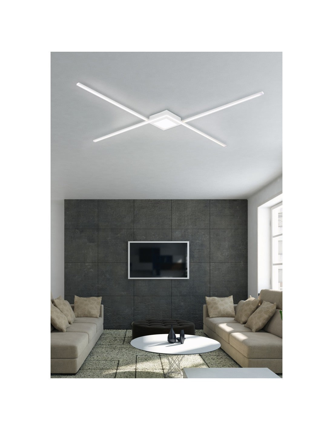 Plafón Oxford Bacchette X Led 4000k Blanco Mate Trio Lighting