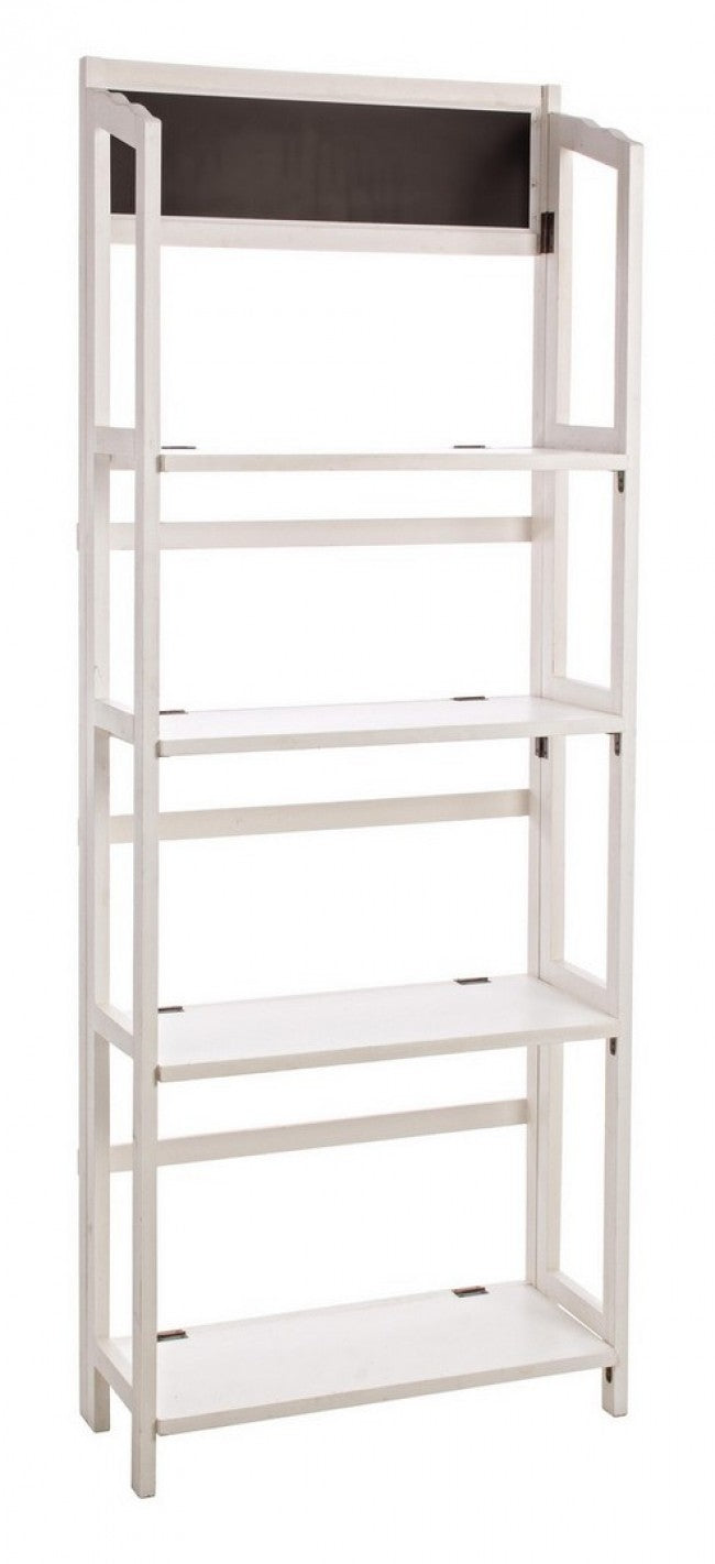 Expositor rectangular blanco de 4 plantas 70x29,5x190h cm