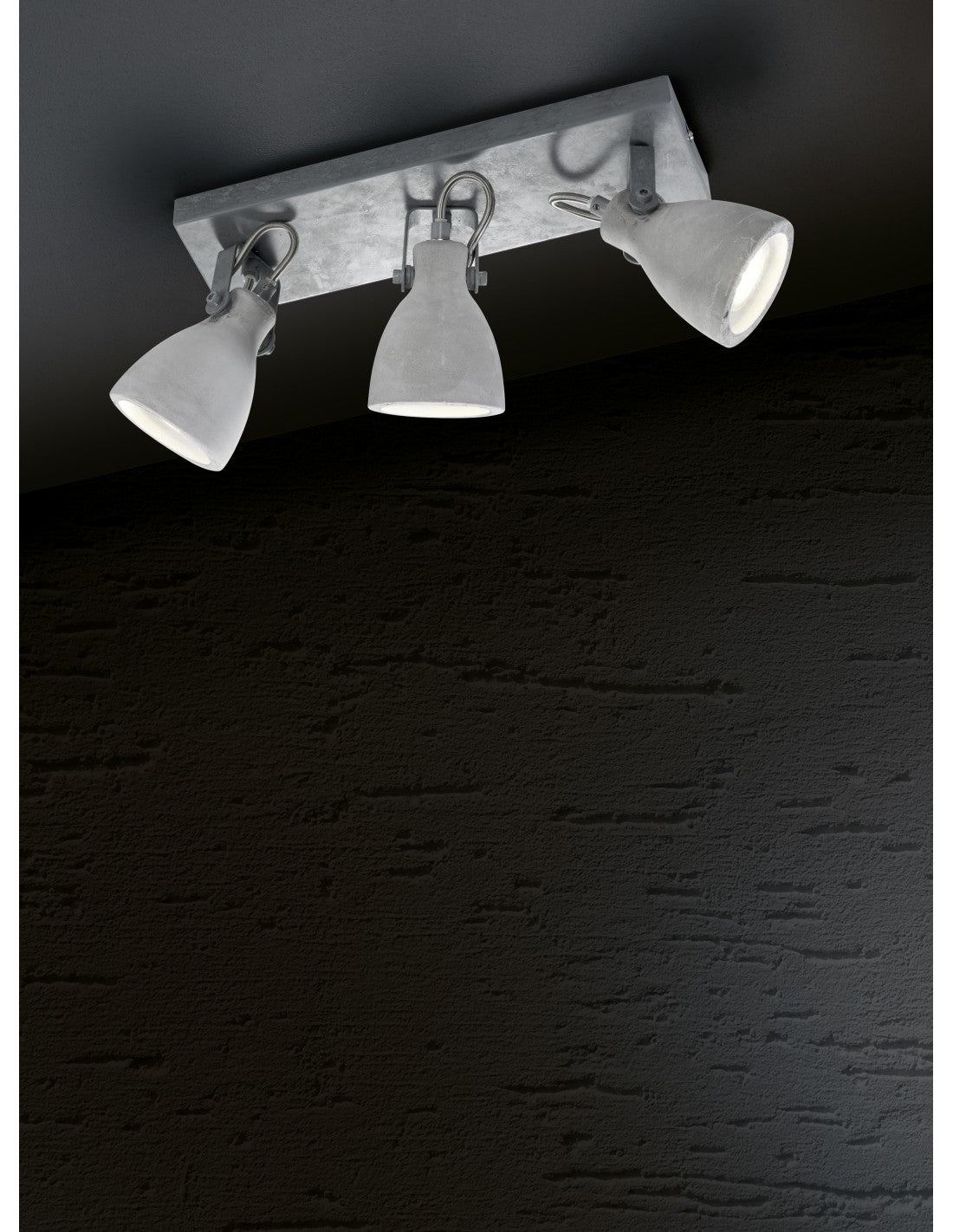 Lámpara de hormigón 3 focos ajustables Concrete Trio Lighting