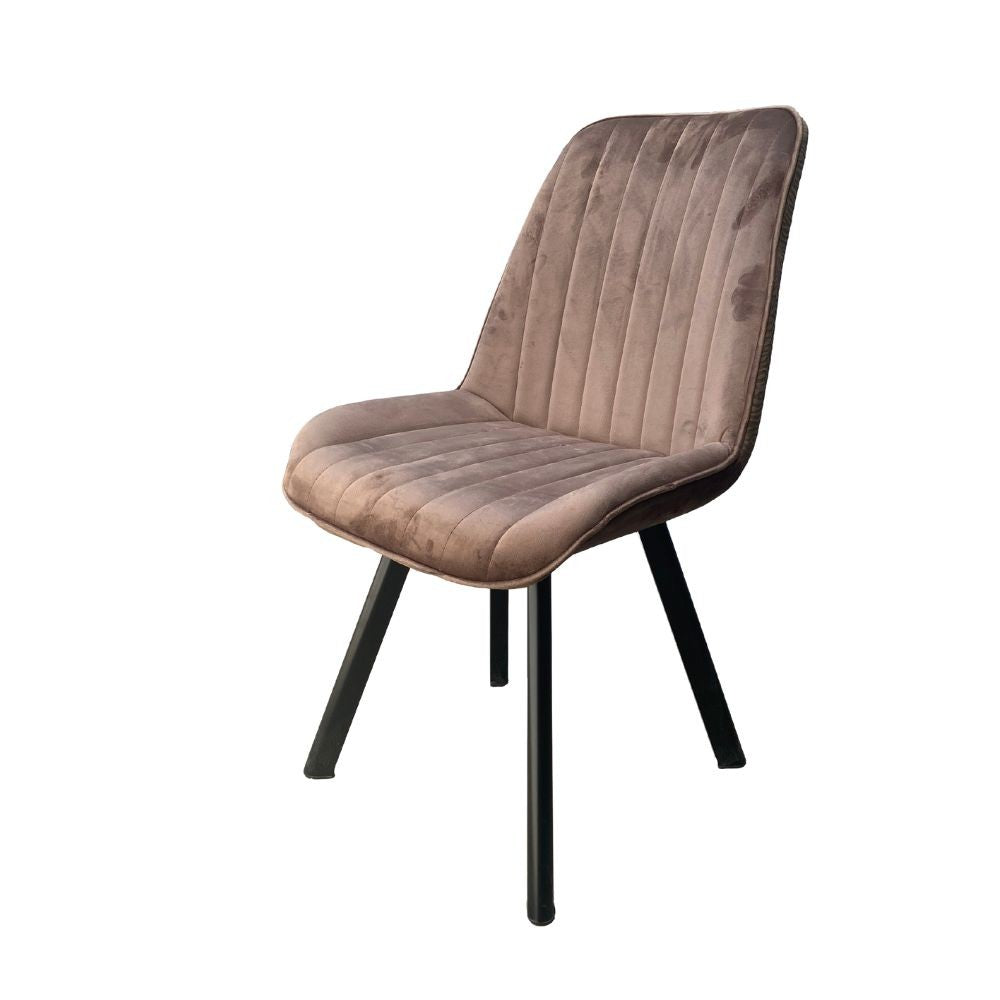 Silla acolchada Layla marrón