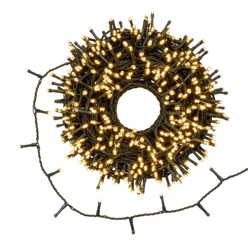 Cadena lineal 900 LEDs blanco cálido 36,5m en bobina