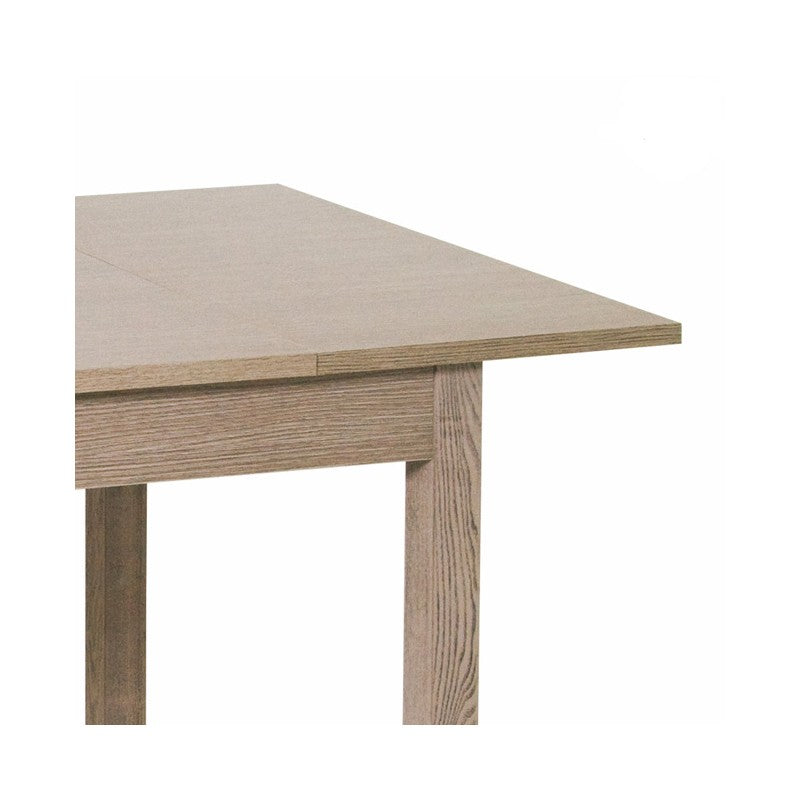 Mesa de comedor extensible color olmo en madera de melamina 70x110-150 cm