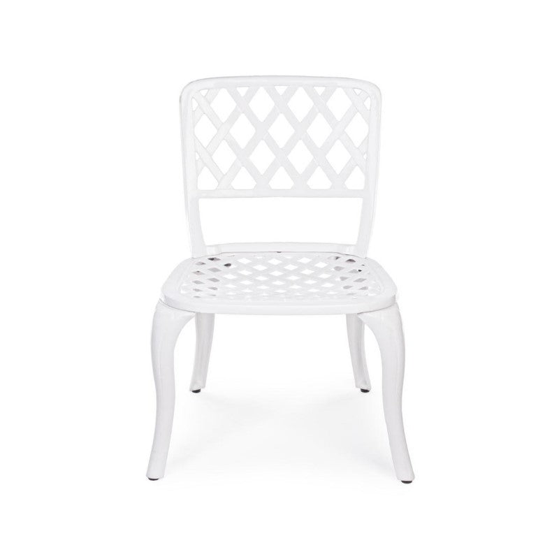 Silla De Exterior En Aluminio Blanco Faenza 44X4 H89 Cm