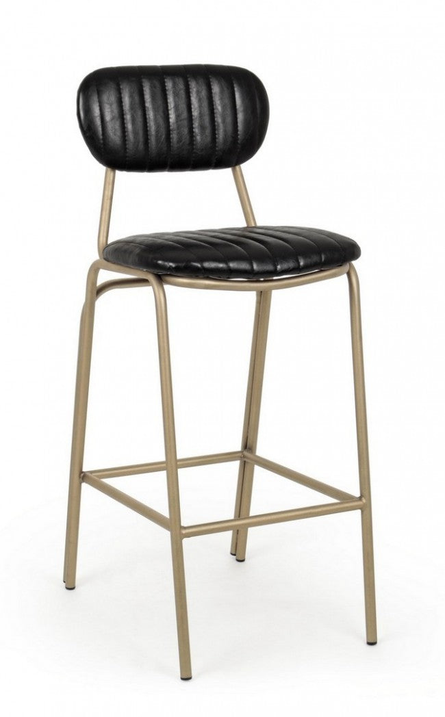 Taburete de bar Addy vintage negro 41x51x100h cm
