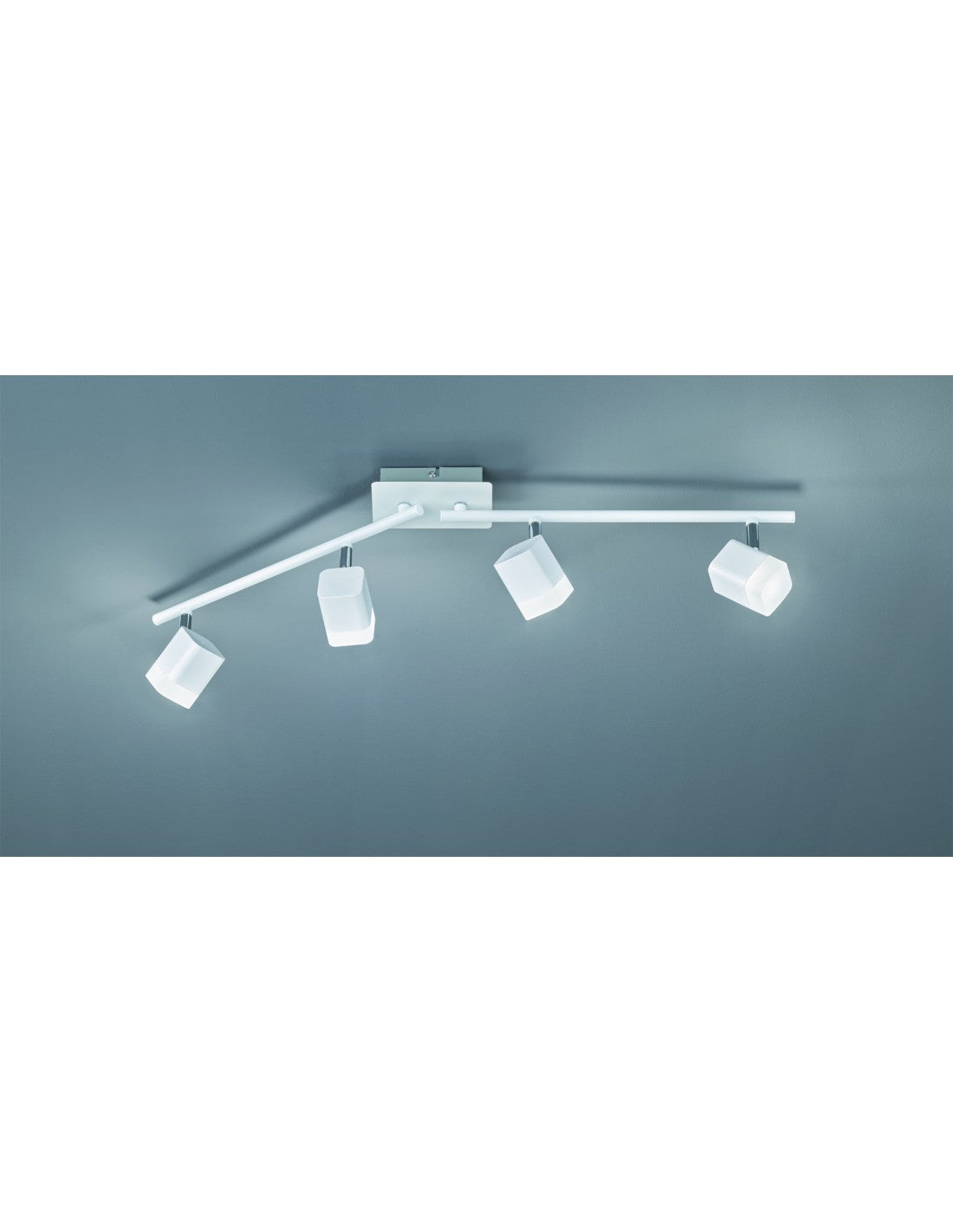 Roubaix Foco de techo orientable blanco 4 LED Trio Lighting