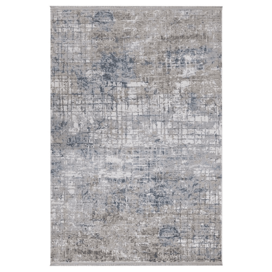 Tappeto Asya CR45 fondo grigio e sfumature beige e azzurro 160x230 EFFEZ