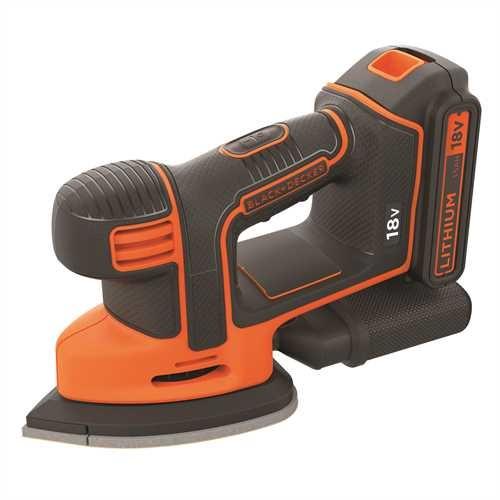 Lijadora de mano multifunción Black and Decker con batería de litio de 18 V