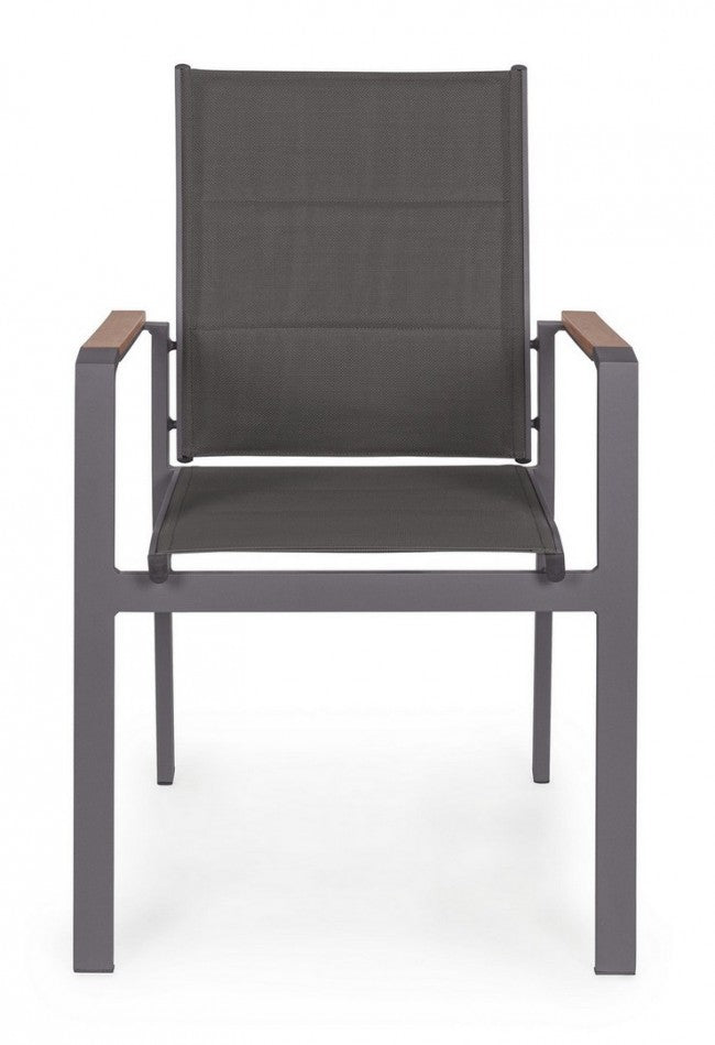 Silla de exterior Kubik aluminio antracita