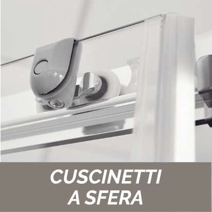 Nicho de ducha corredero con 2 puertas de cristal Línea Essential 96-100 cm / Apertura 40 cm