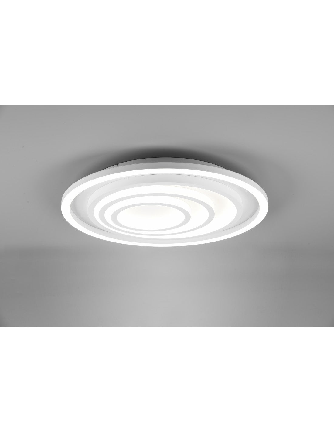 Lámpara de techo circular moderna grande con atenuador LED Kagawa White Trio Lighting