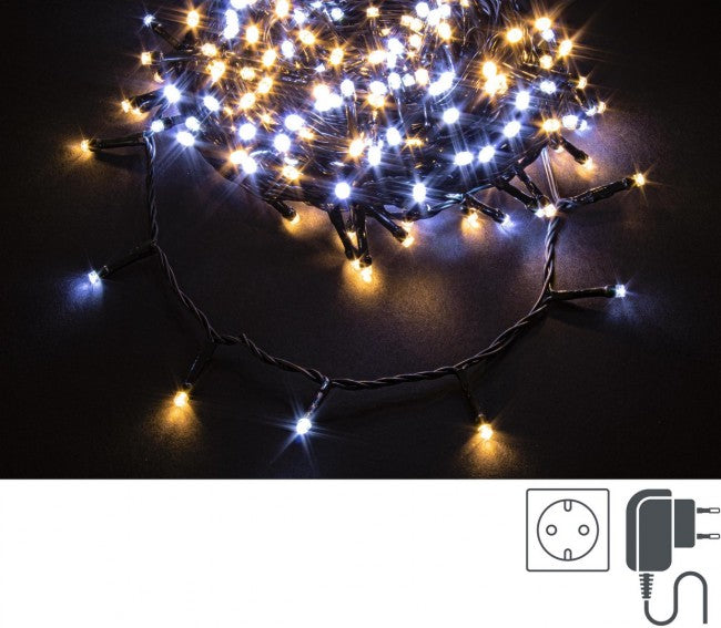 12x 180L Blanco 5mm Cable Verde IP44