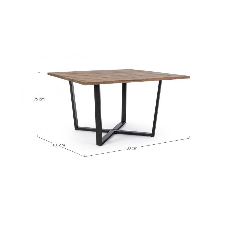 Mesa Helsinki antracita-natural 130x130 cm