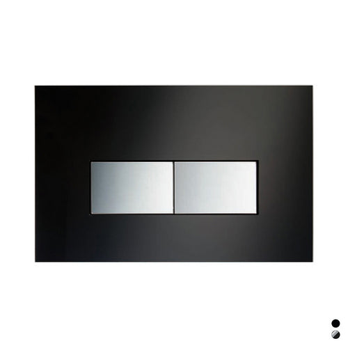 Placa para cisterna empotrada en negro mate